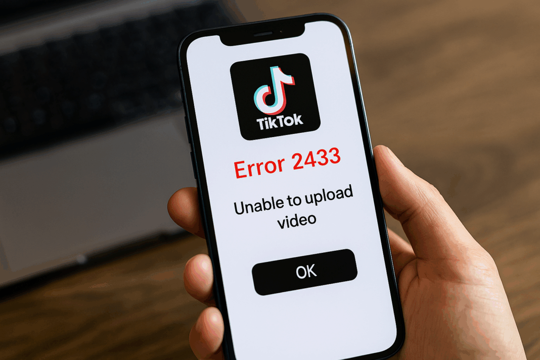 TikTok Error 2433 Video Yükleme Sorunları ve Çözümü